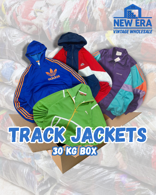 CAJAS 30 KG (track jackets vintage de marca)