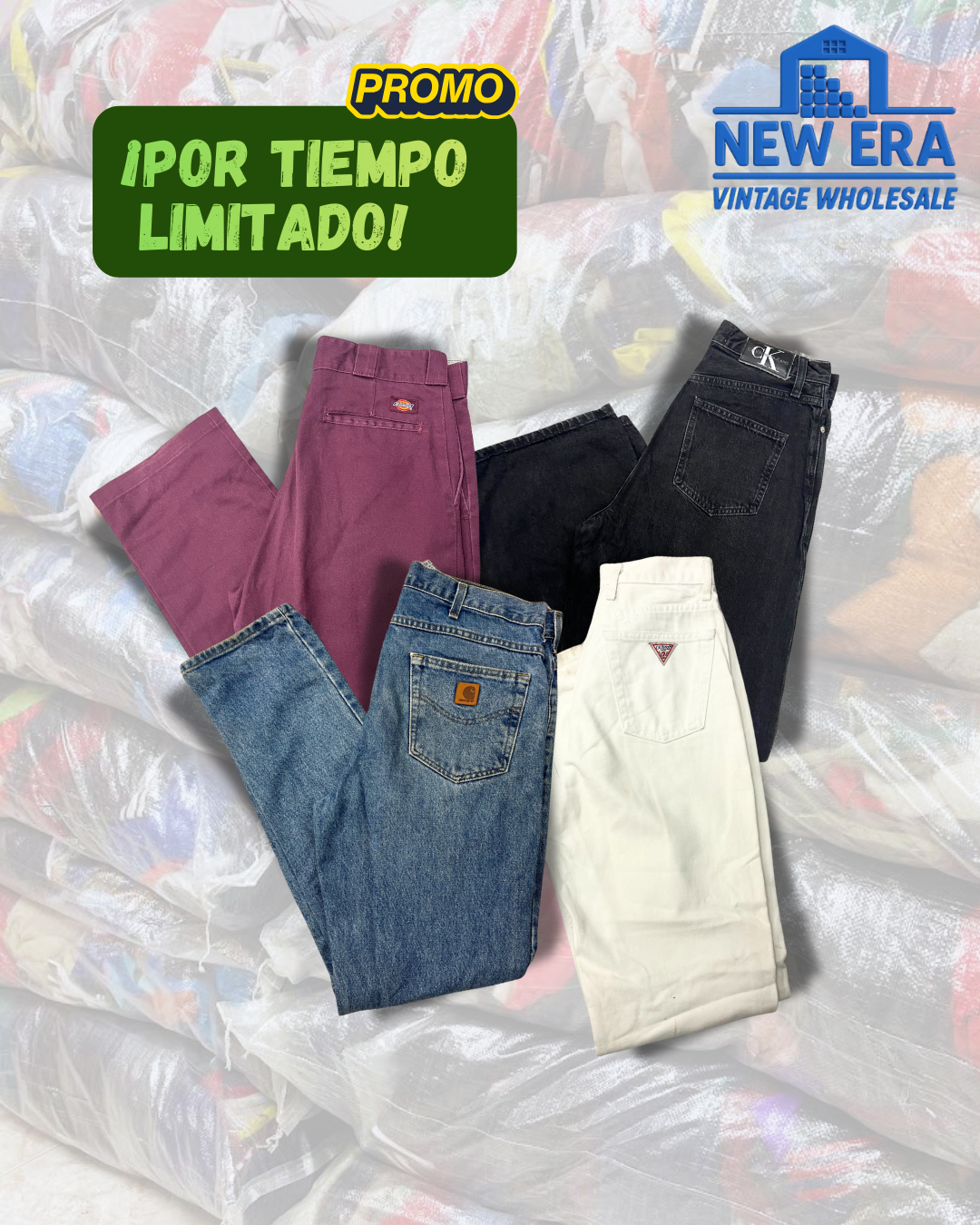 (x10) Vaqueros vintage de marca